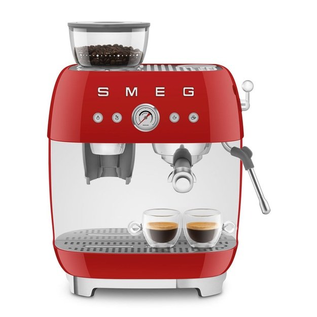 Smeg 50 s Style Espresso Coffee Machine EGF03RDEU Red