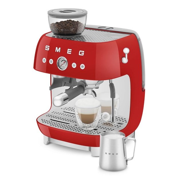 Smeg 50 s Style Espresso Coffee Machine EGF03RDEU Red