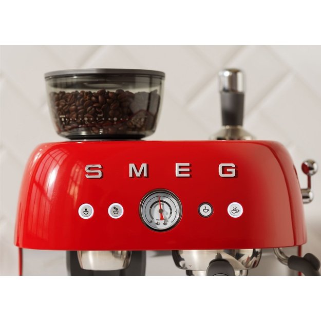 Smeg 50 s Style Espresso Coffee Machine EGF03RDEU Red