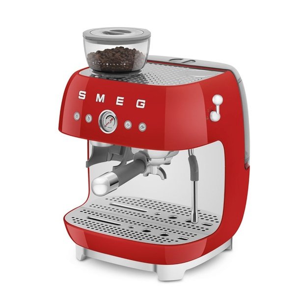 Smeg 50 s Style Espresso Coffee Machine EGF03RDEU Red