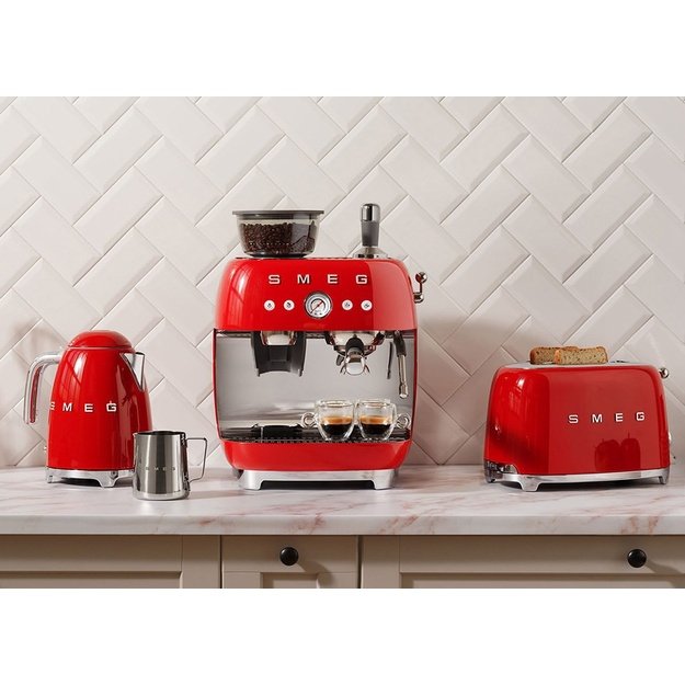 Smeg 50 s Style Espresso Coffee Machine EGF03RDEU Red