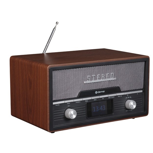 Retro radio Denver MDA-525DW dark wood