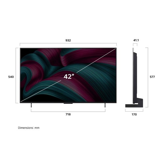 OLED televizorius LG evo AI C5 4K Smart, 42C51LA, OLED42C51LA