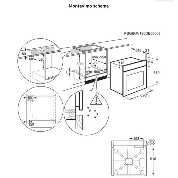 Orkaitė AEG TR7PB63ZSB