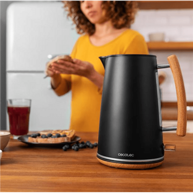 Cecotec Kettle | ThermoSense 400 | Electric | 3000 W | 1.7 L | Stainless steel | 360&deg; rotational base | Black