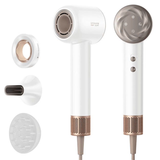 Dreame Hair Dryer | Glory Mix AHD18 | 1600 W | Number of temperature settings 4 | Ionic function | White