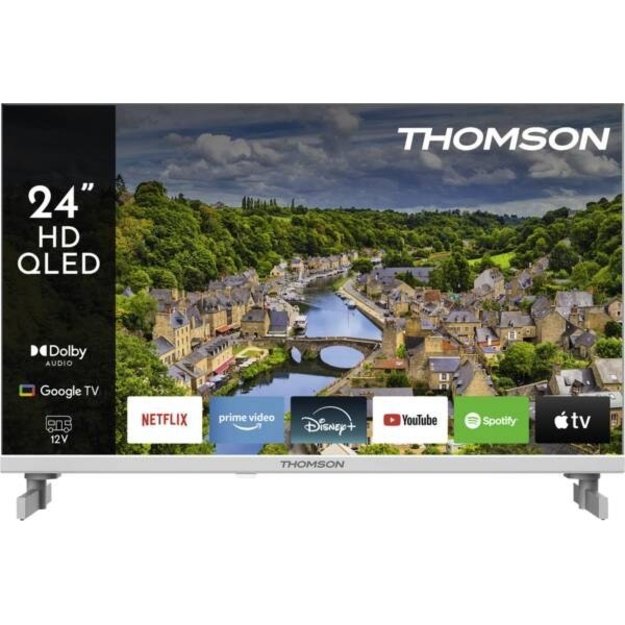 Thomson 24HQG3S15CW - 24  HD, Google TV, QLED, 12V, white