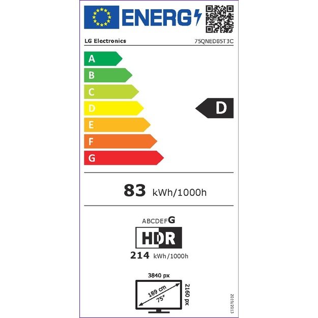 LG QNED 75QNED85T3C TV 190.5 cm (75 ) 4K Ultra HD Smart TV Wi-Fi Black