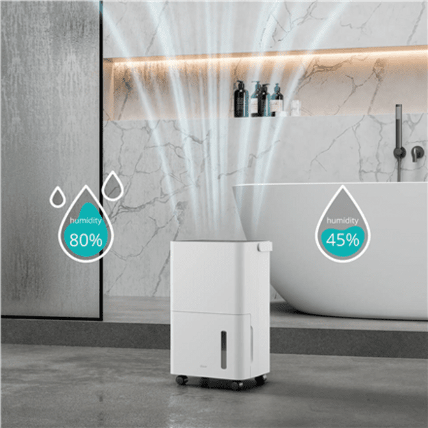 Duux | Smart Dehumidifier | Bora | Suitable for rooms up to 30 m&sup2; | Water tank capacity 1.7 L | White