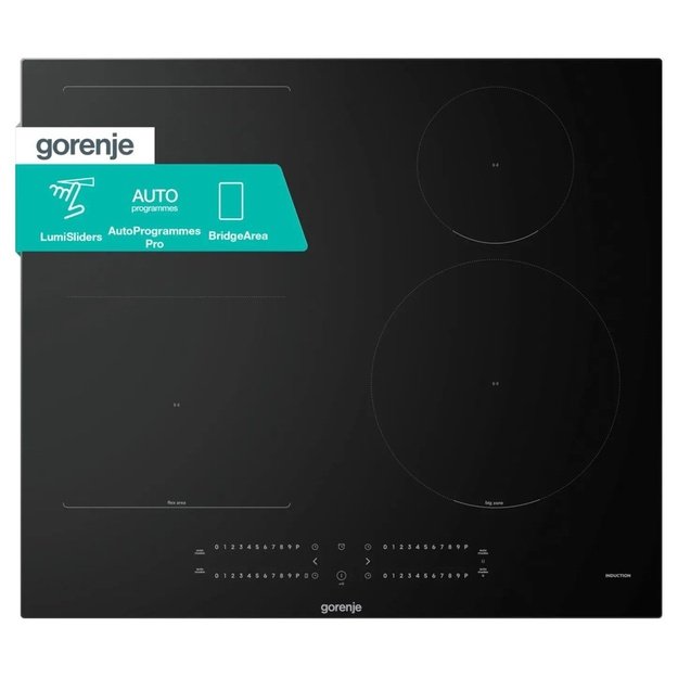 Induction hob GORENJE GI6432BSC 60 cm | PowerBoost | BigZone | timer | black