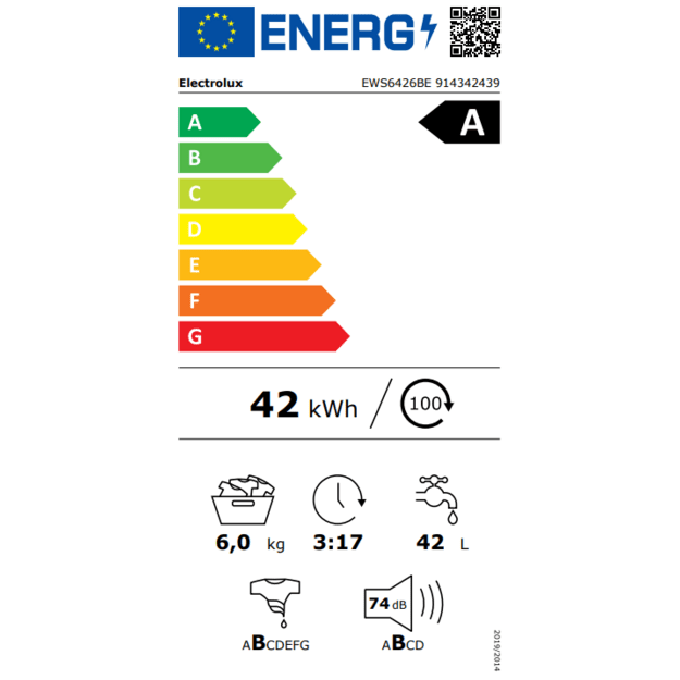 Skalbyklė ELECTROLUX EWS6426BE