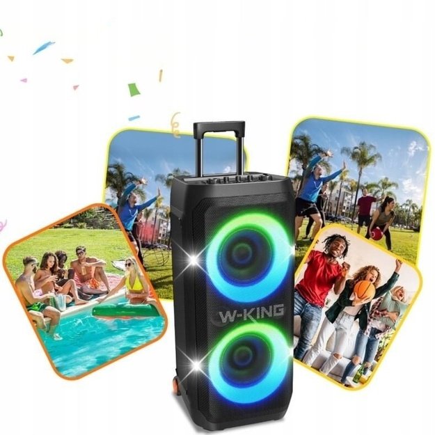 Belaidė &bdquo;Bluetooth&ldquo; kolonėlė W-KING T12, juoda