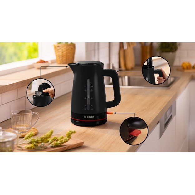 Bosch Kettle | TWK3M123 MyMoment | Electric | 2400 W | 1.7 L | Plastic | 360&deg; rotational base | Black