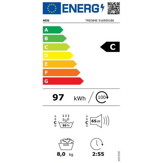Džiovyklė AEG TR8384E