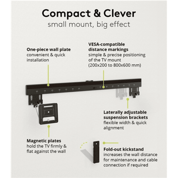 Goobay Wall mount | Ultraslim TV Wall Mount Basic FIXED (XL) | 43-100   | Black