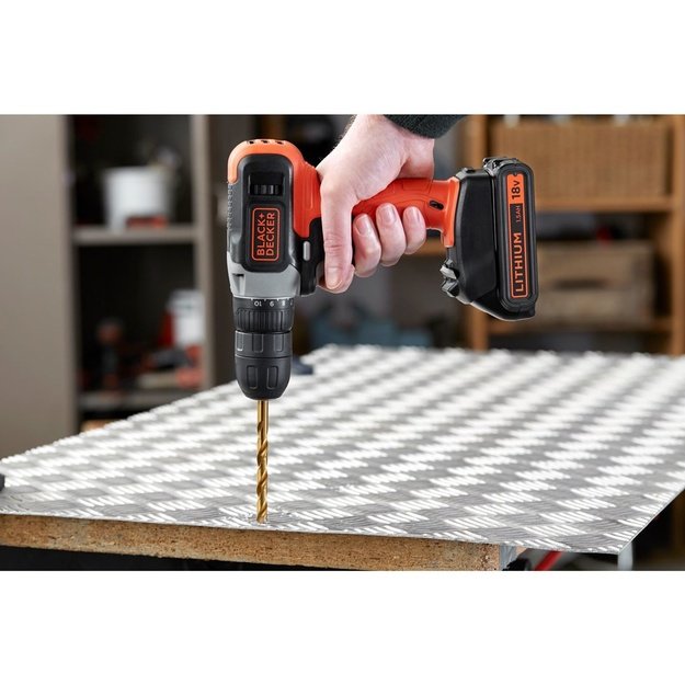 Drill-driver 18V 1-speed, 1x1.5Ah, charger 400mA