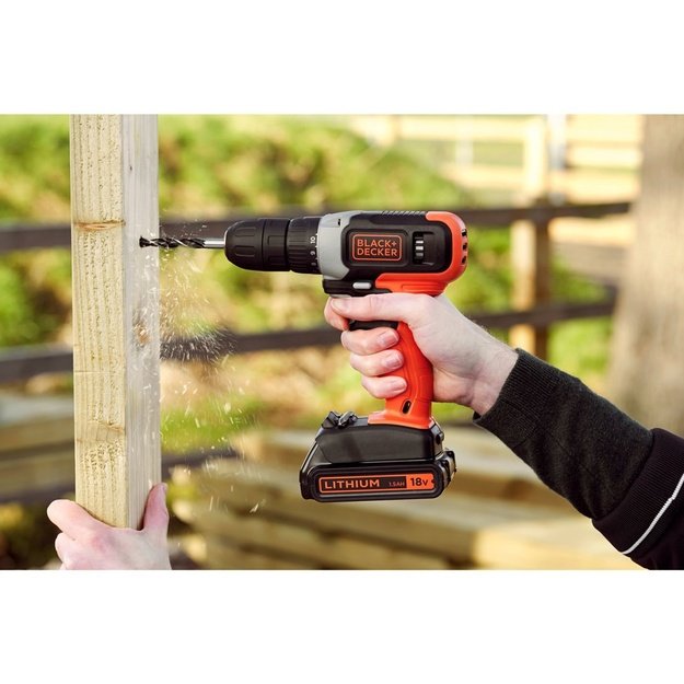 Drill-driver 18V 1-speed, 1x1.5Ah, charger 400mA
