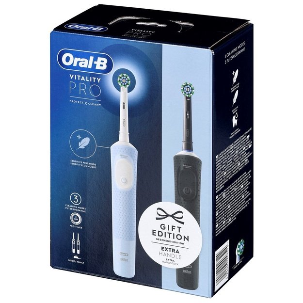 Oral-B Electric Toothbrushes | Vitality Pro Duo | Rechargeable | For adults | Number of brush heads included 2 | Number of teeth