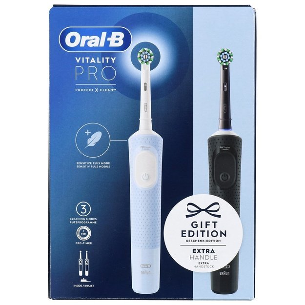 Oral-B Electric Toothbrushes | Vitality Pro Duo | Rechargeable | For adults | Number of brush heads included 2 | Number of teeth