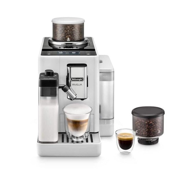 Delonghi | Coffee maker | Rivelia EXAM440.55.W | Pump pressure 19 bar | Built-in milk frother | Fully Automatic | 1450 W | Arcti