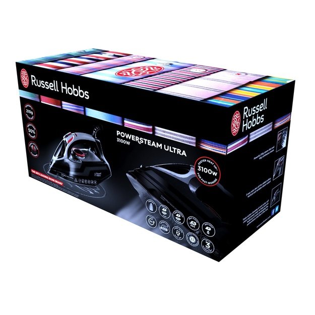 Russell Hobbs 20630-56 iron Dry & Steam iron Ceramic soleplate Black, Grey 3100 W