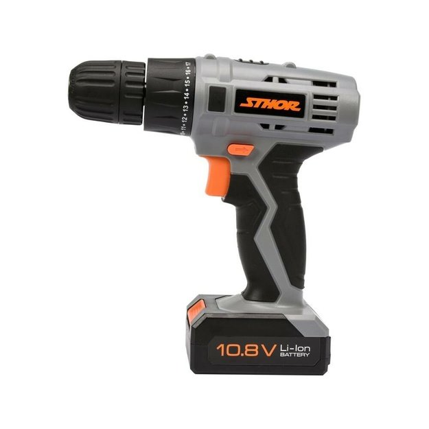 STHOR DRILL DRIVER 10,8V 1 x 1,3Ah Li-Ion 1 GEAR, 700 rpm, 10mm 78981