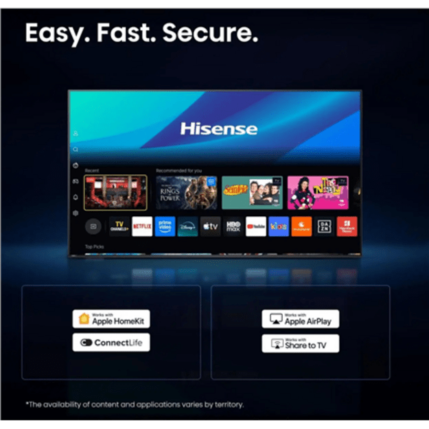 Hisense TV | 32A4S | 32 | Smart TV | VIDAA Smart OS | HD | Black