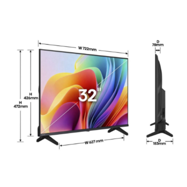 Hisense TV | 32A4S | 32 | Smart TV | VIDAA Smart OS | HD | Black