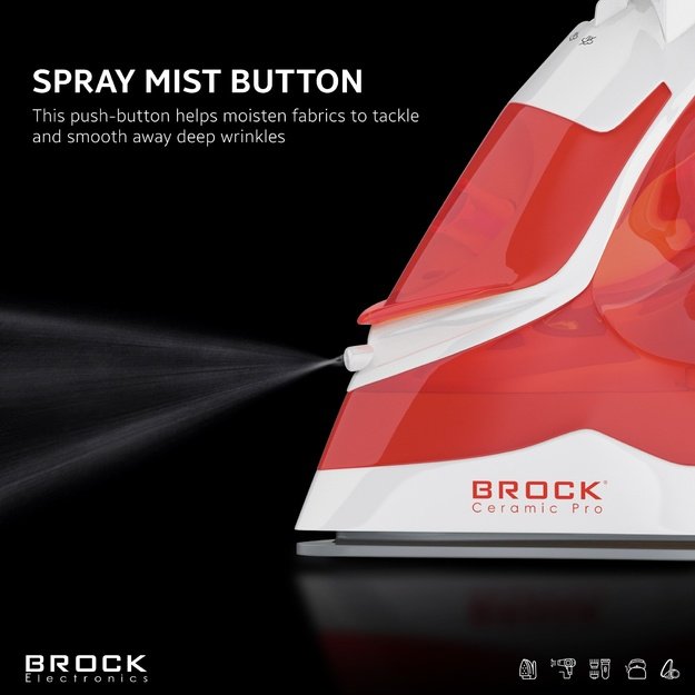 Brock BSI 2011 RD Steam Iron 2400W, Red