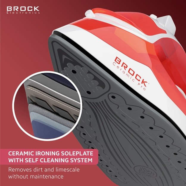 Brock BSI 2011 RD Steam Iron 2400W, Red