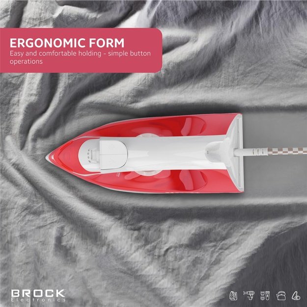 Brock BSI 2011 RD Steam Iron 2400W, Red