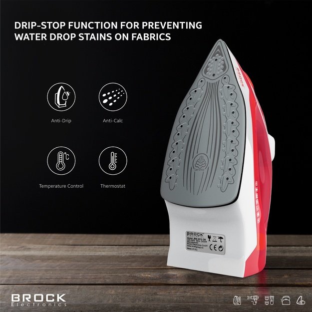 Brock BSI 2011 RD Steam Iron 2400W, Red