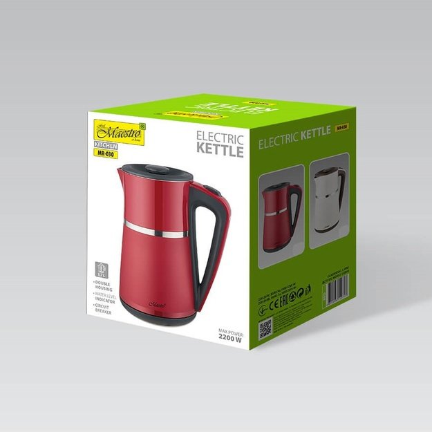 Feel-Maestro MR030 red electric kettle 1.7 L 1500 W