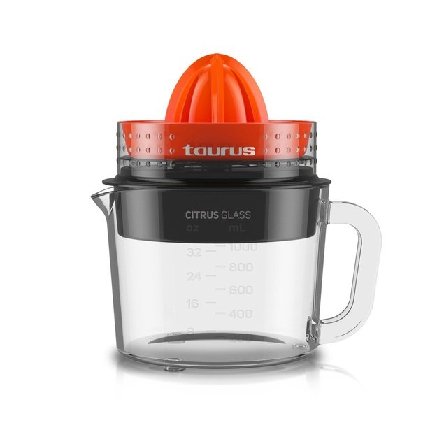 Taurus Citrus Glass electric citrus press 1 L 30 W Black, Red, Transparent