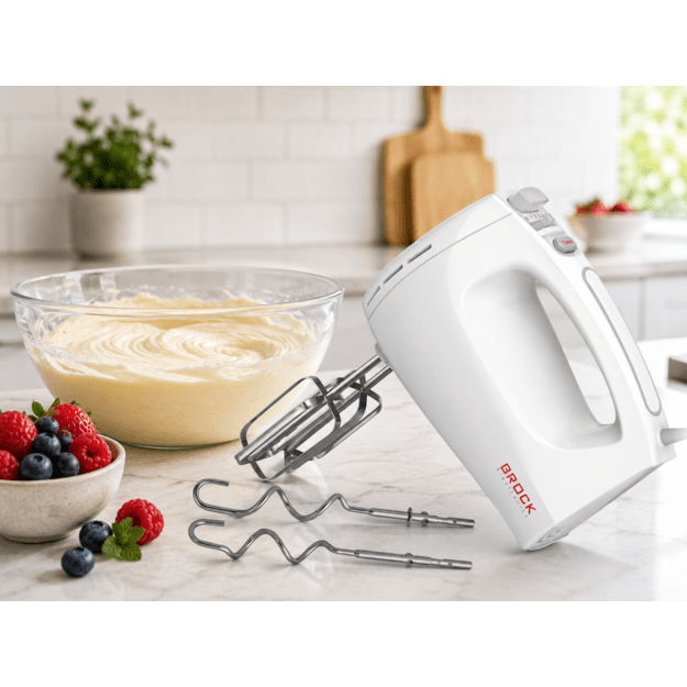 Brock HM 3001 WH Hand Mixer 300W, White