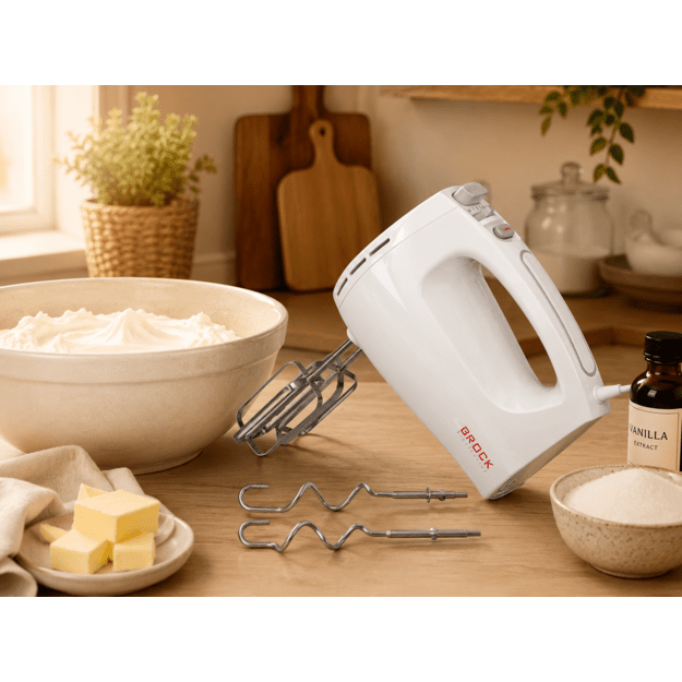 Brock HM 3001 WH Hand Mixer 300W, White