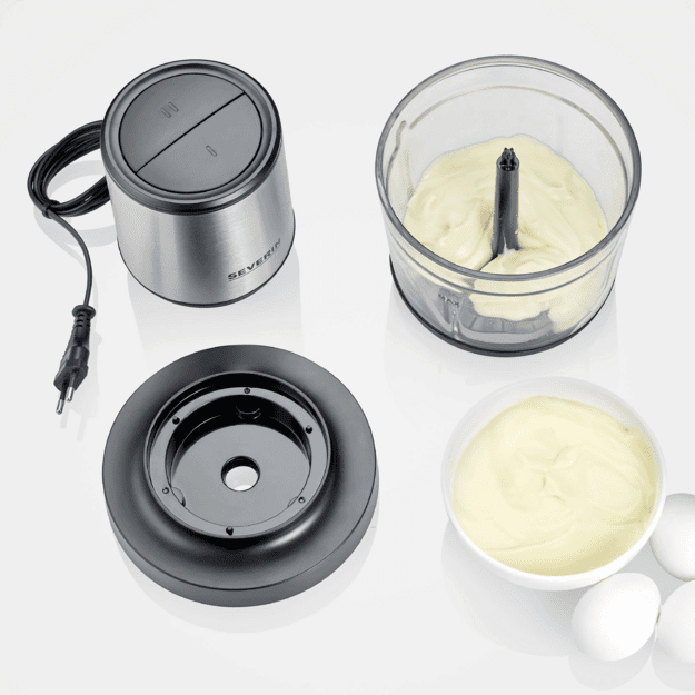 Severin KM 3867 electric food chopper 1 L 400 W Black, Silver, Transparent