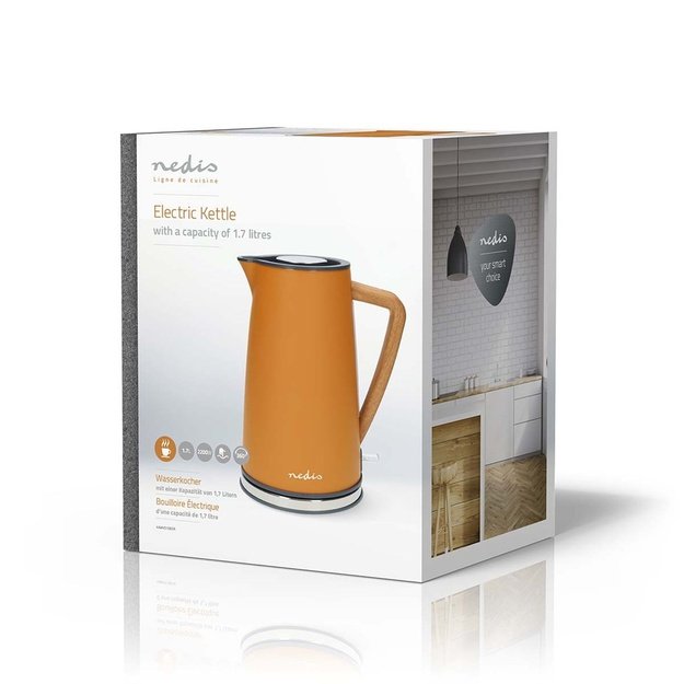 Nedis KAWK510EOR electric kettle 1.7 L 2200 W Orange