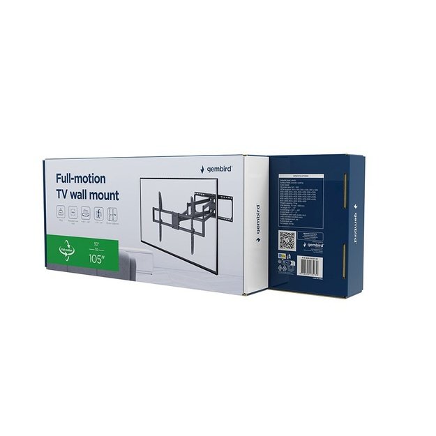 Gembird WM-105ST-01 Full-motion TV wall mount, 50  - 105  , black