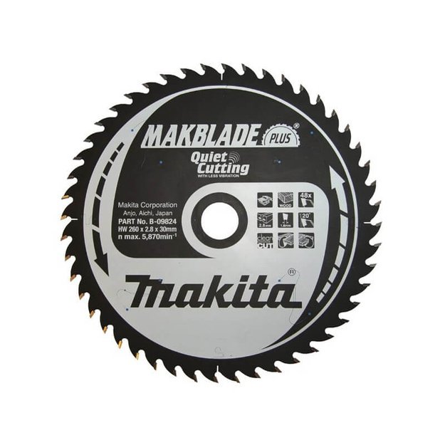 Pjovimo diskas MAKITA 260x30x2,8mm 48T 20&deg; 2704/LS/LH/LF