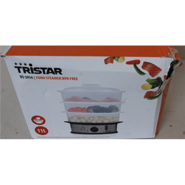 SALE OUT. Tristar | Food Steamer | VS-3914 | Silver | 1200 W | Capacity 11 L | DAMAGED PACKAGING | Number of baskets 3