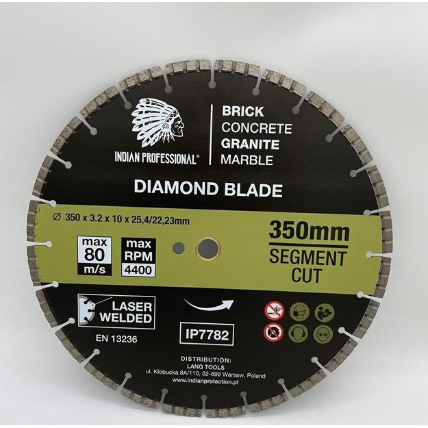 SEGMENT TURBO CUT DIAMOND BLADE 350mm INDIAN PROFESSIONAL