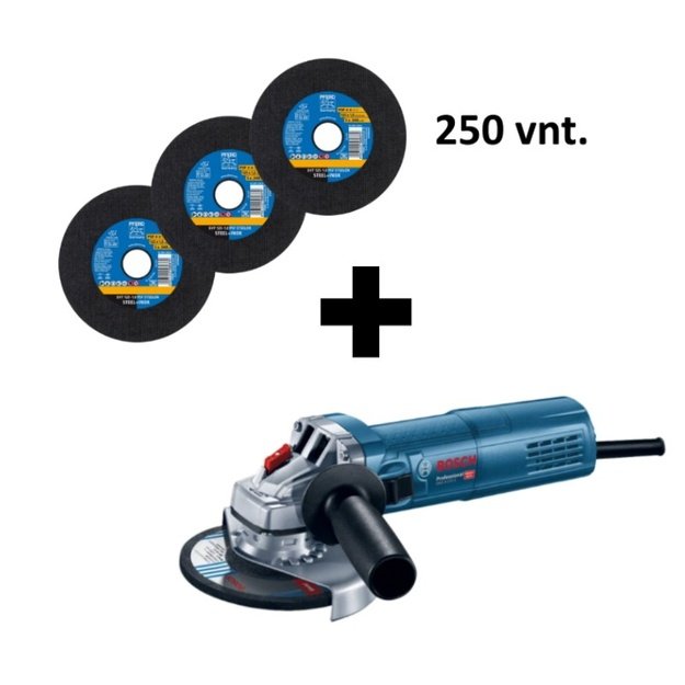 Metalo pjovimo diskų rinkinys PFERD EHT &Oslash;125x1,0mm A60 P PSF-INOX su priedu
