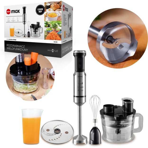 ELDOM Blender JAX, 1000 W, metal tip, speed regulation, turbo