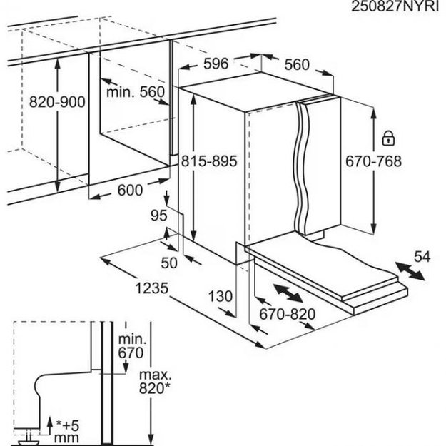 Įmontuojama indaplovė  AEG GI8234A2TO