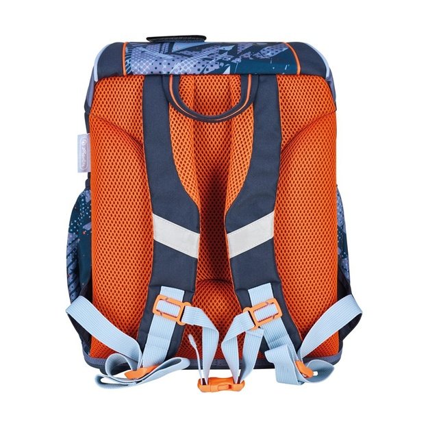 Herlitz UltraLight Plus TechMech school bag set Boy Polyester Blue, Orange