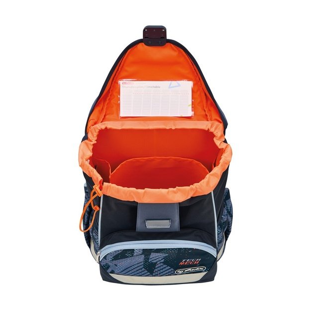 Herlitz UltraLight Plus TechMech school bag set Boy Polyester Blue, Orange