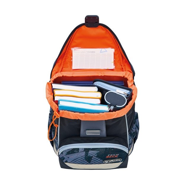 Herlitz UltraLight Plus TechMech school bag set Boy Polyester Blue, Orange