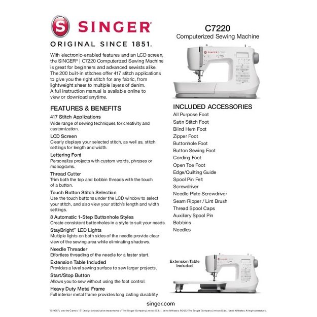 SINGER C7255