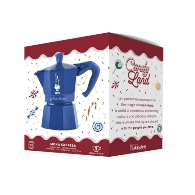 BIALETTI Moka Express 3-cup coffee maker 5464 - blue
